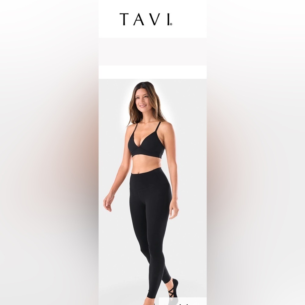 🔥NEW TAVI Studio Yoga Comfort Everyday Sports Bra in Black size Large NWT